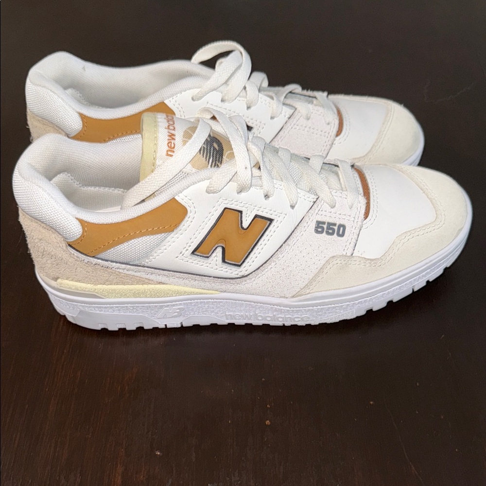 New Balance 550 White and Brown Sneakers